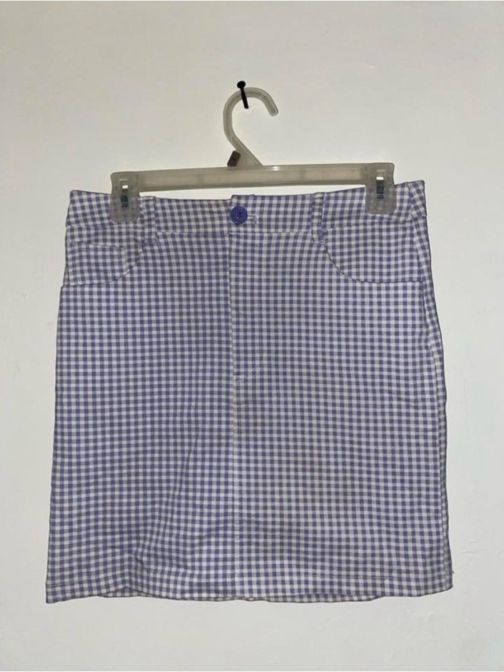 Forever 21 Lavender Gingham Mini Skirt - Purple Check